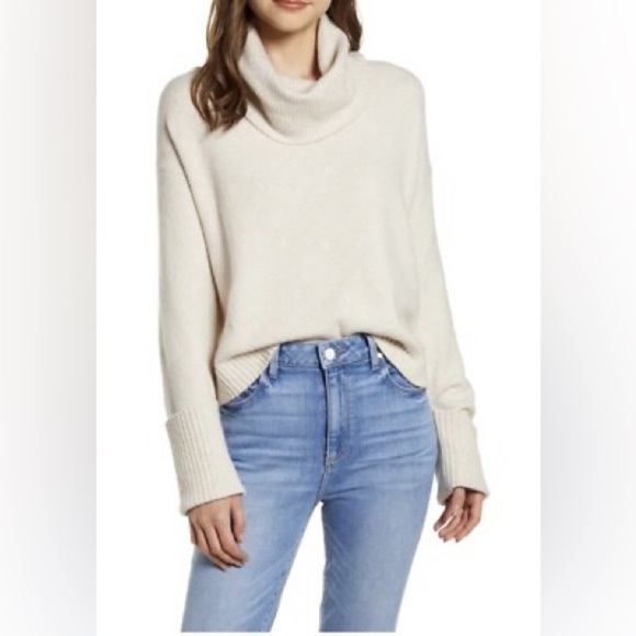 CHELSEA 28 | Nordstorm’s Taupe Cowl Neck Sweater - Picture 10 of 13